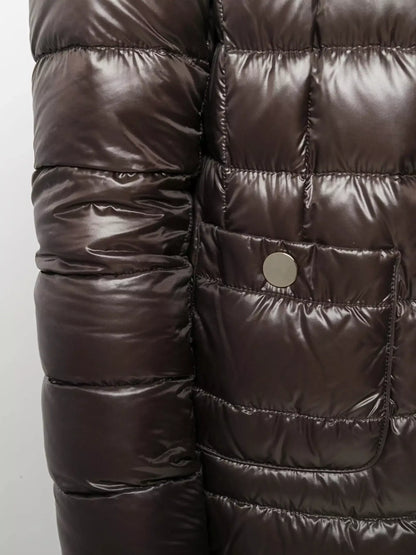 Long Paneled Quilted Down Jacket - Jackets