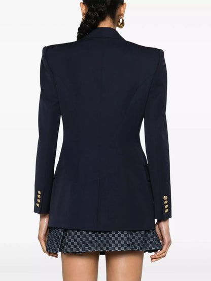 Military Style Single-Breasted Blazer - Jackets