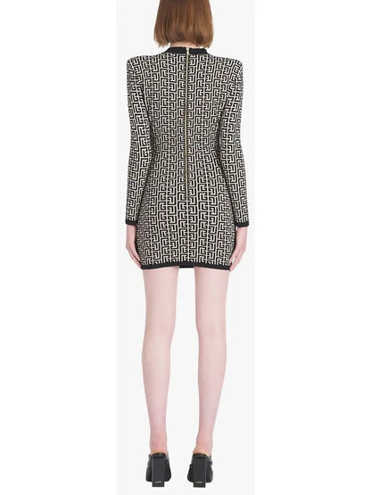 Monogram Jacquard Knit Dress - Dresses