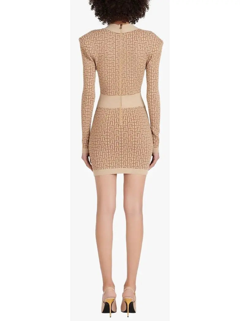 Monogram Knit Mini Dress - Dresses