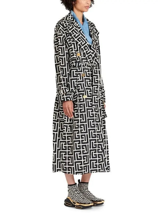 Monogram Print Trench Coat - Coats