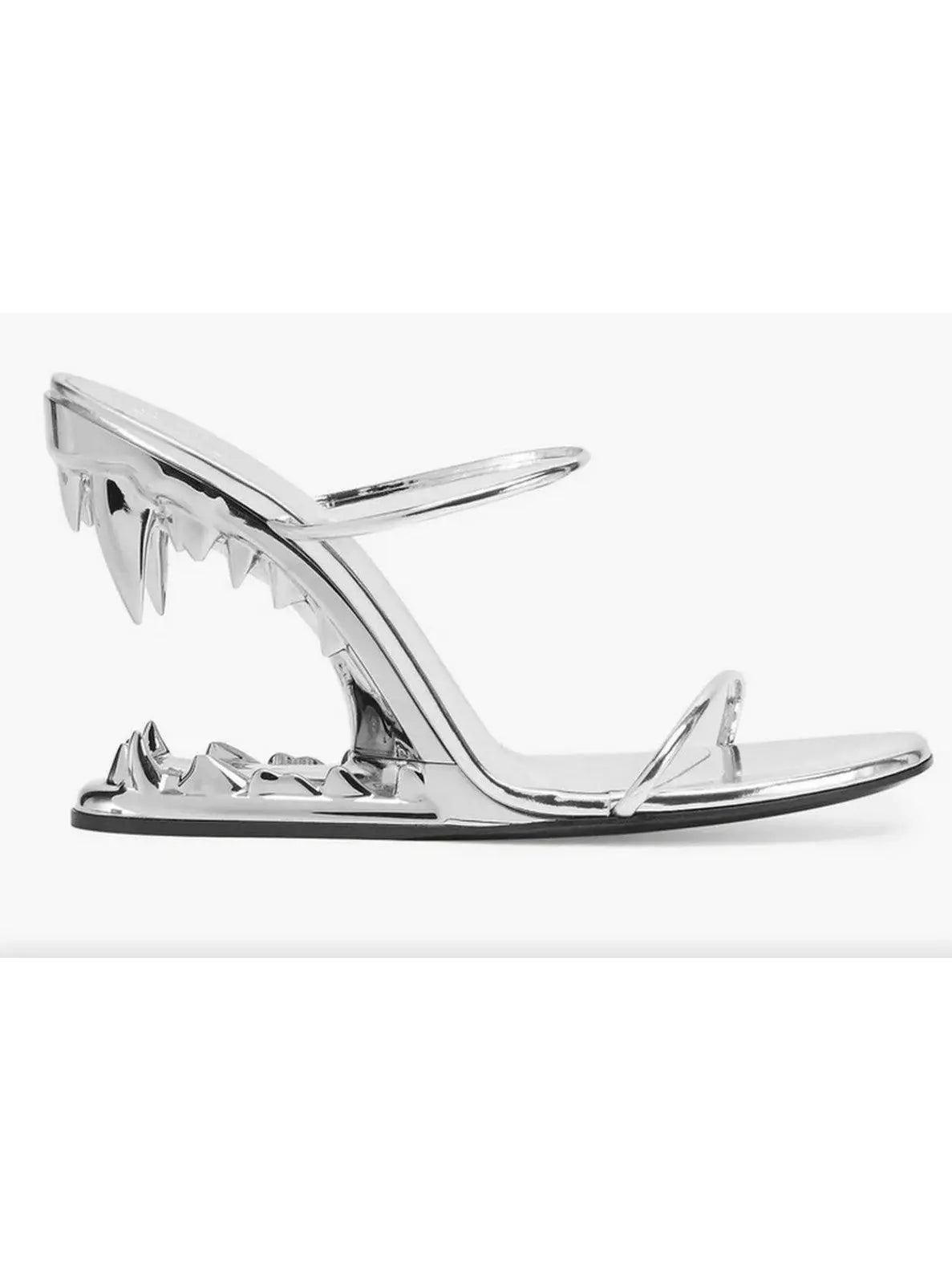 Morso Mirror-Finish Sandals in Silver - Footwear