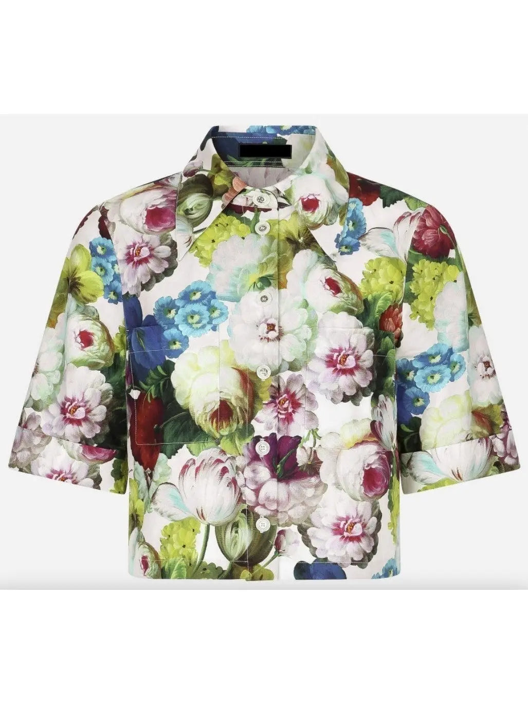 Nocturnal Flower Print Shirt - Tops