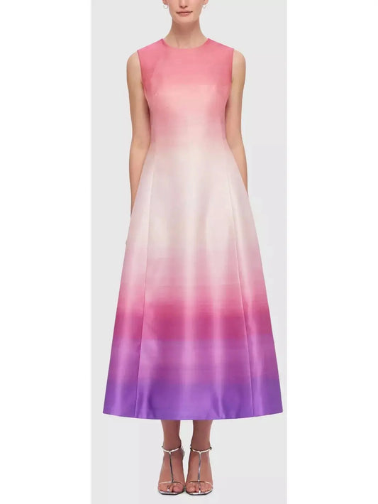 Ombre Sleeveless Midi Dress - small - Dresses