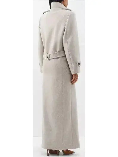 Oversized Coat in Wool Beige - Coats