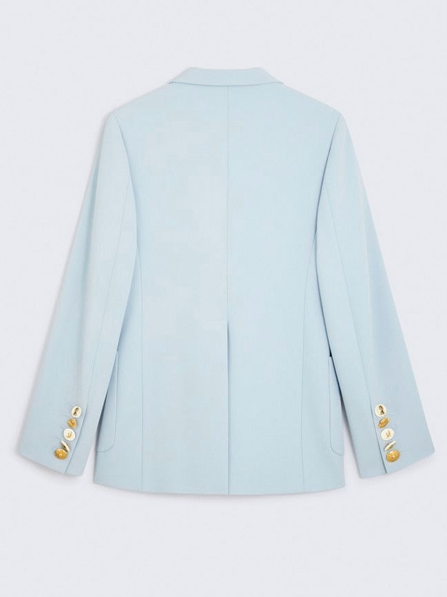 Padlock Single-Breasted Blazer Jacket with Bijoux Buttons - Jackets