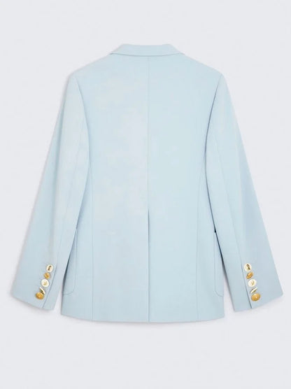 Padlock Single-Breasted Blazer Jacket with Bijoux Buttons - Jackets