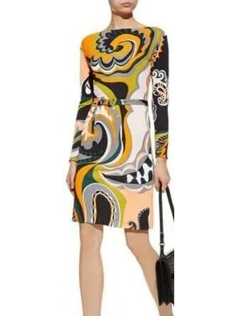 Paisley Abstract Printed Sheath Dress - Dresses