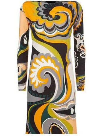 Paisley Abstract Printed Sheath Dress - Dresses