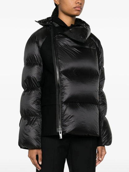 Paneled Feather Down Jacket in Black - Jackets