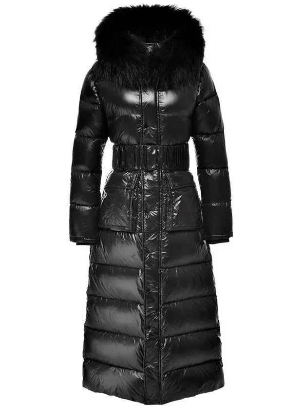 Paneled Puffer Coat with Removable Fur Black - xs - Coats