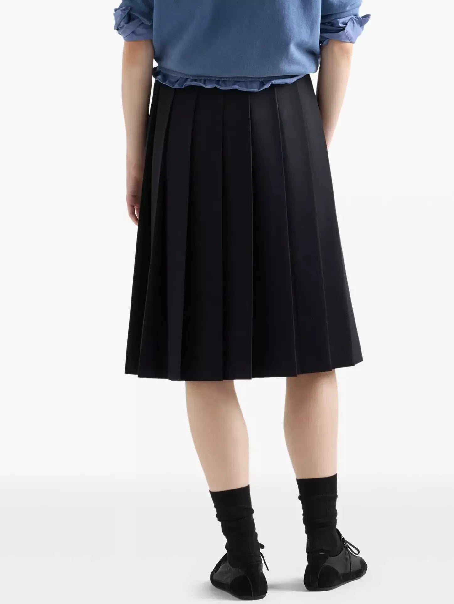 Pleated Skirt with Contrasting Lacing - Skirts