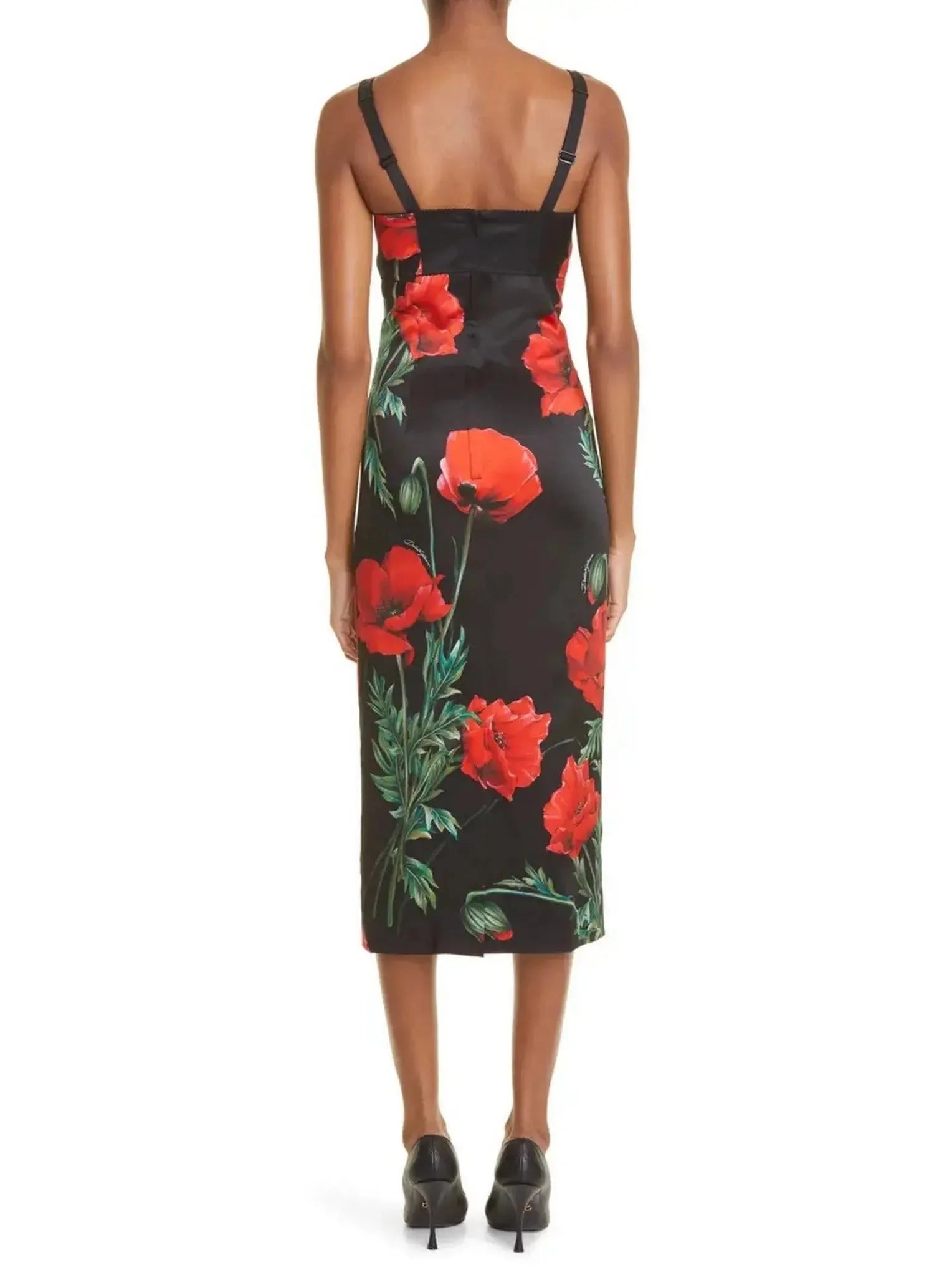 Poppy-Print Silk Dress - Dresses