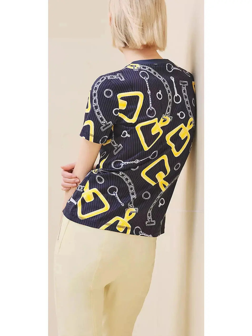 Printed Cotton Jersey Crewneck T-Shirt - Tops