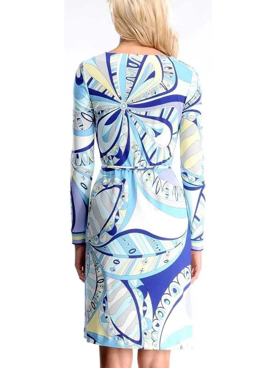 Printed Jersey Day Dress in a Silk Blend - Dresses