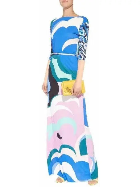 Printed Jersey Silk Maxi Dress - Dresses