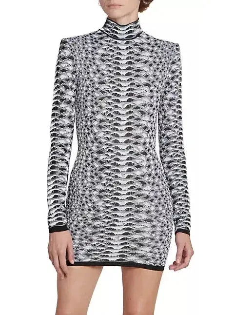 Python Textured Knit Mini Dress - Dresses