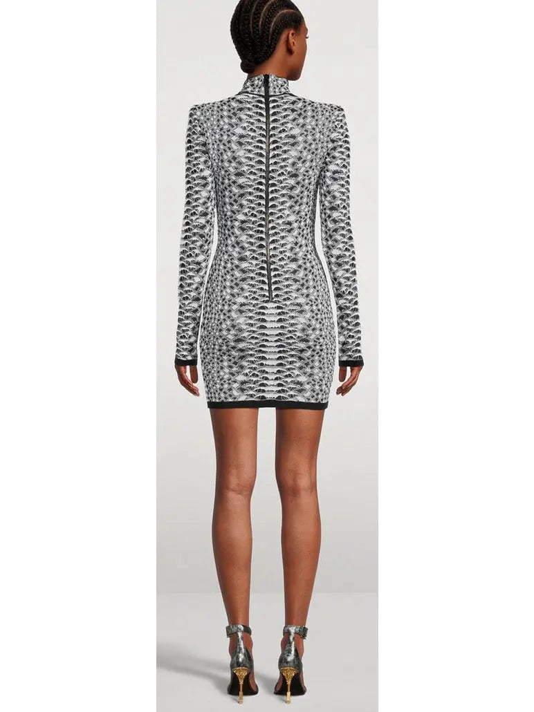 Python Textured Knit Mini Dress - Dresses