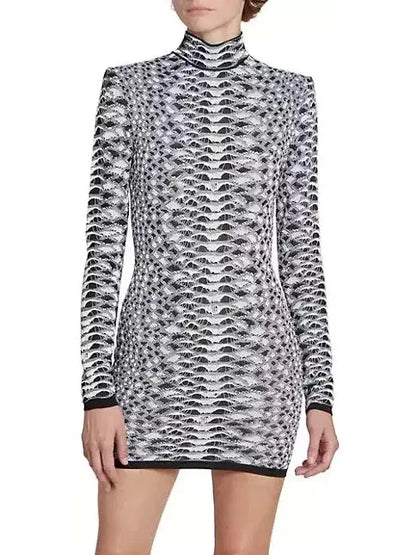 Python Textured Knit Mini Dress - s - Dresses