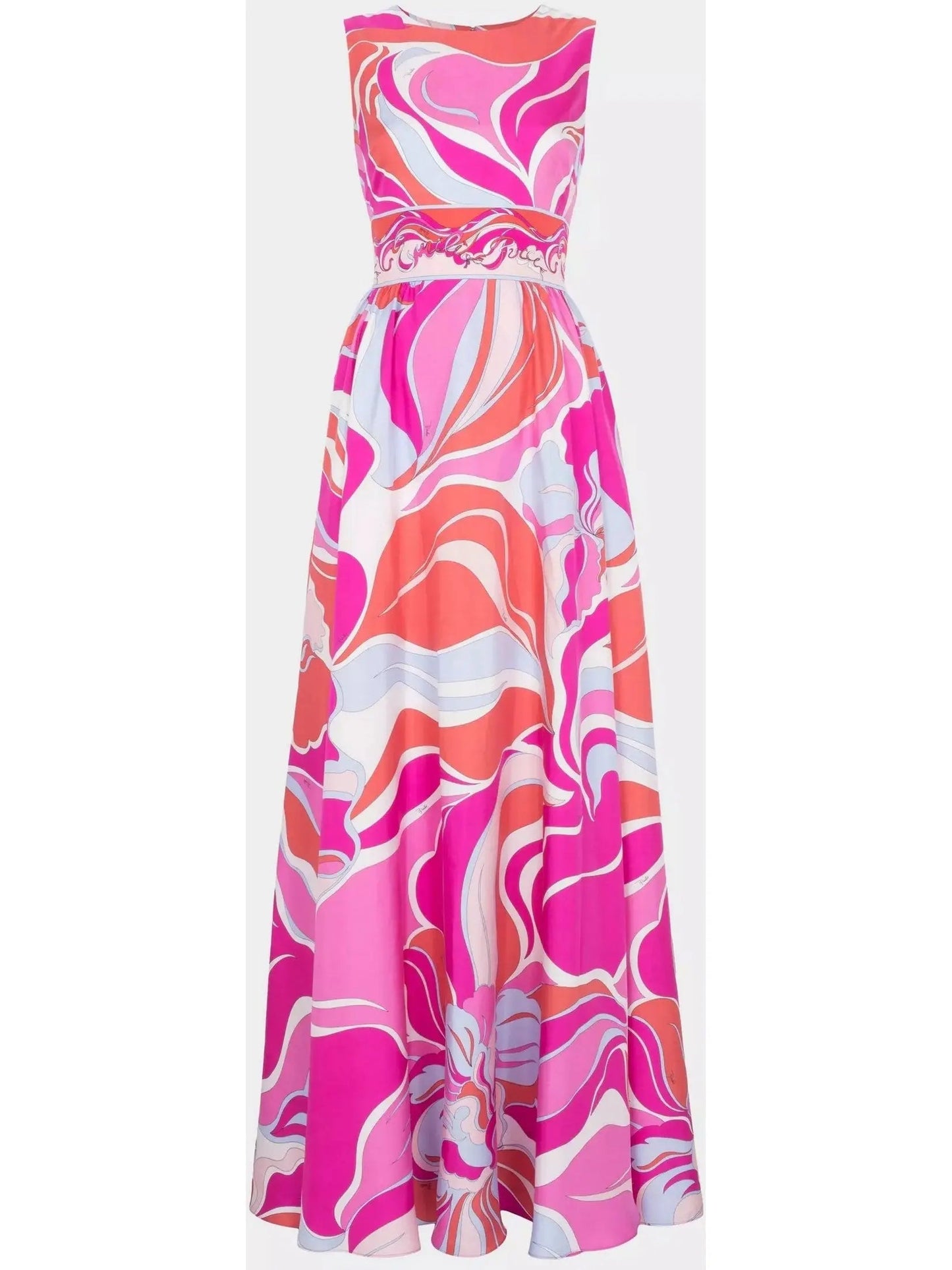 Riviera Print Silk Twill Evening Dress - s - Dresses