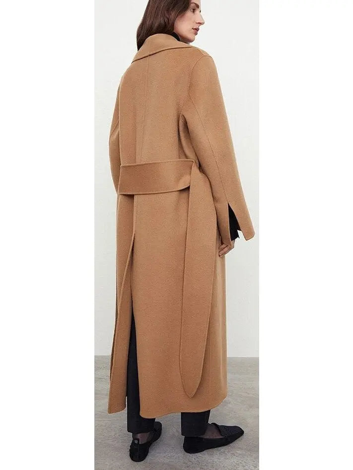 Robe Wrap Coat in Camel - Coats