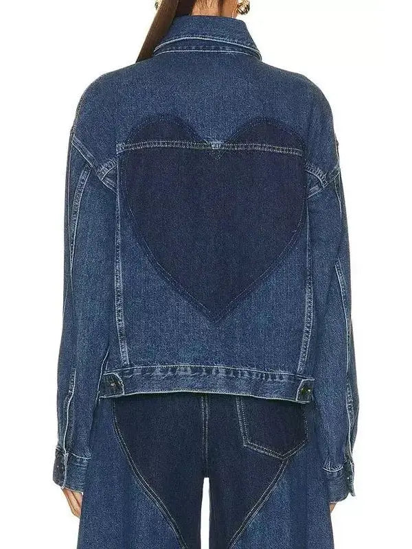 Rope Cut-Out Denim Jacket and Jean Set - Suits & Sets