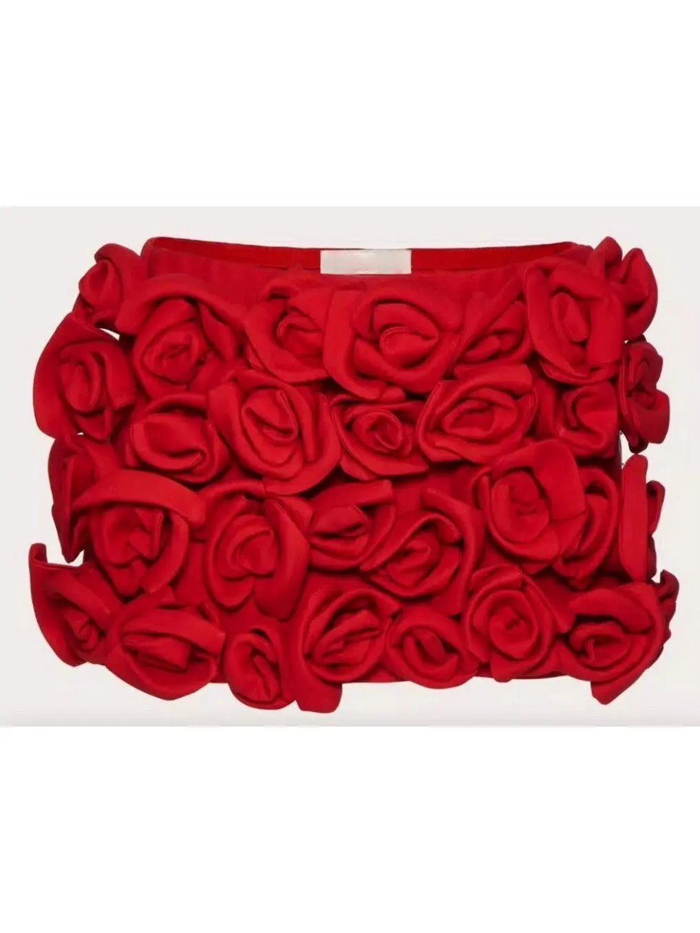 Rose Detail Mini Skort in Red - Skirts