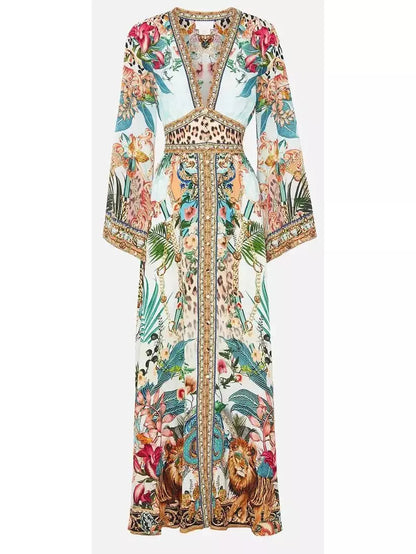 Royalty Loyalty Kimono Sleeve Dress With Shirring Detail - Dresses