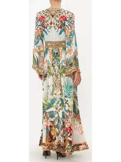 Royalty Loyalty Kimono Sleeve Dress With Shirring Detail - Dresses