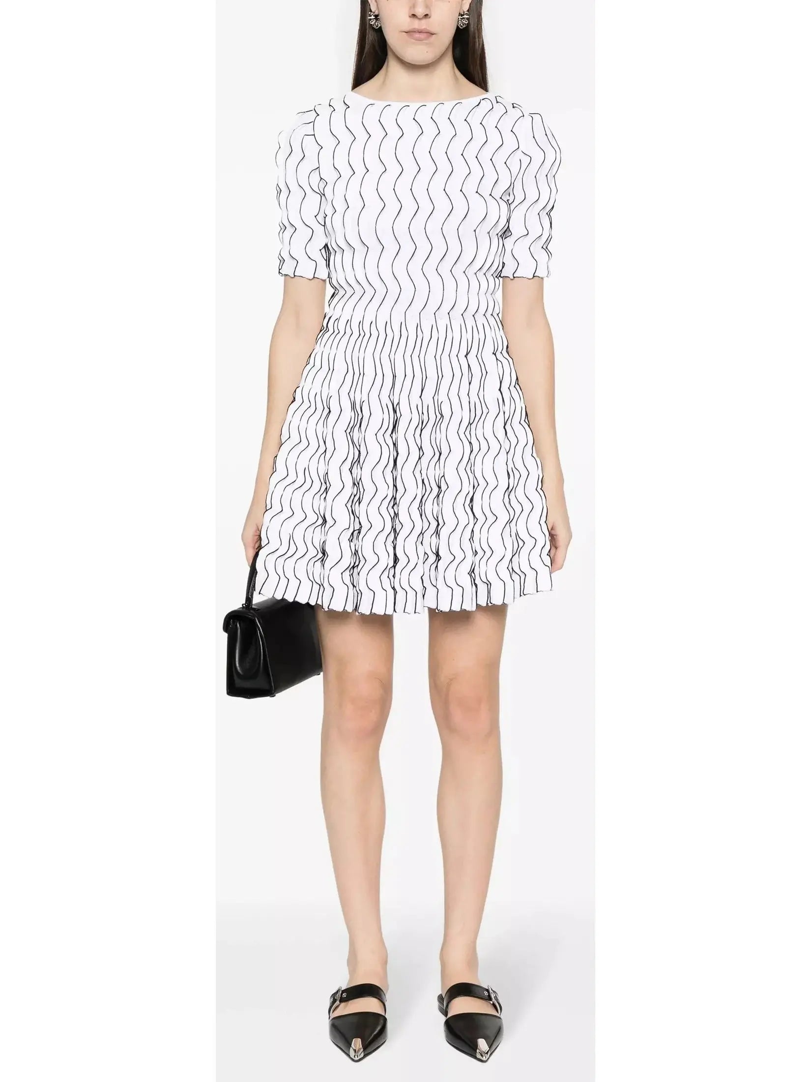 Ruffled Flared Mini Dress