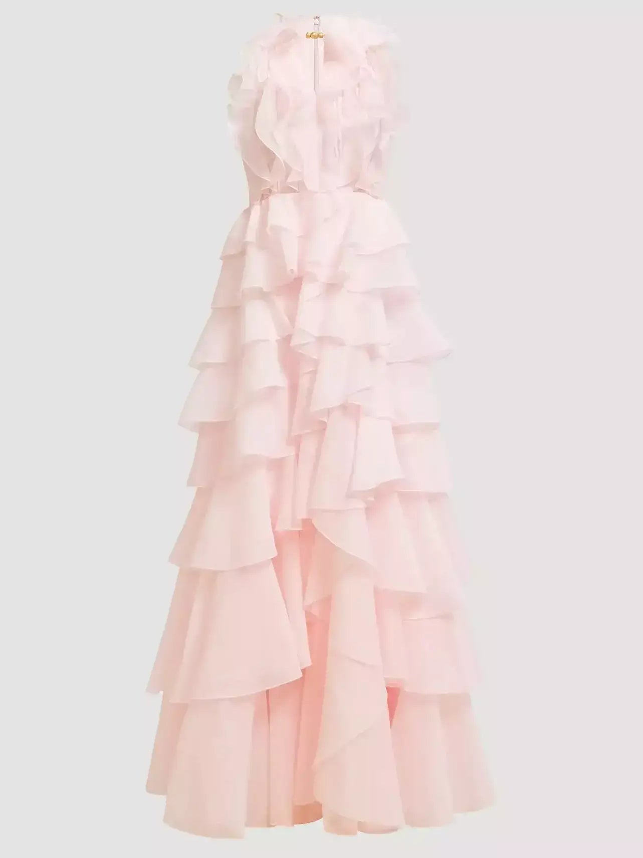 Ruffled Layered Halter Maxi Dress - Dresses