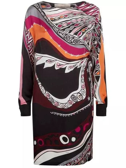 Sagittarius Printed Cocoon Dress - Dresses