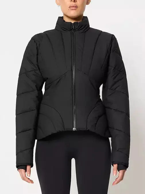 Sculptured Paneled Light Down Jacket - Jackets