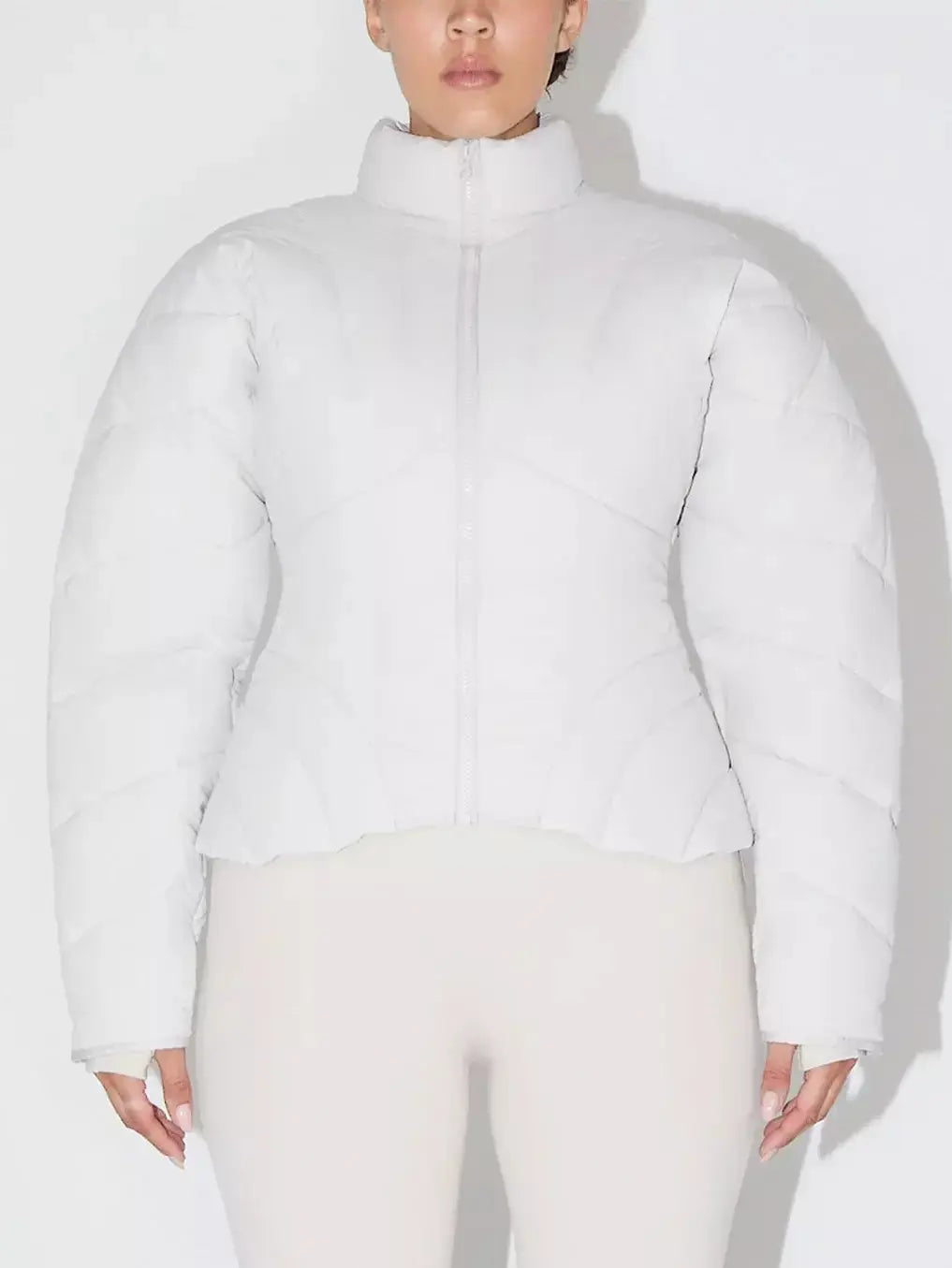 Sculptured Paneled Light Down Jacket - Jackets