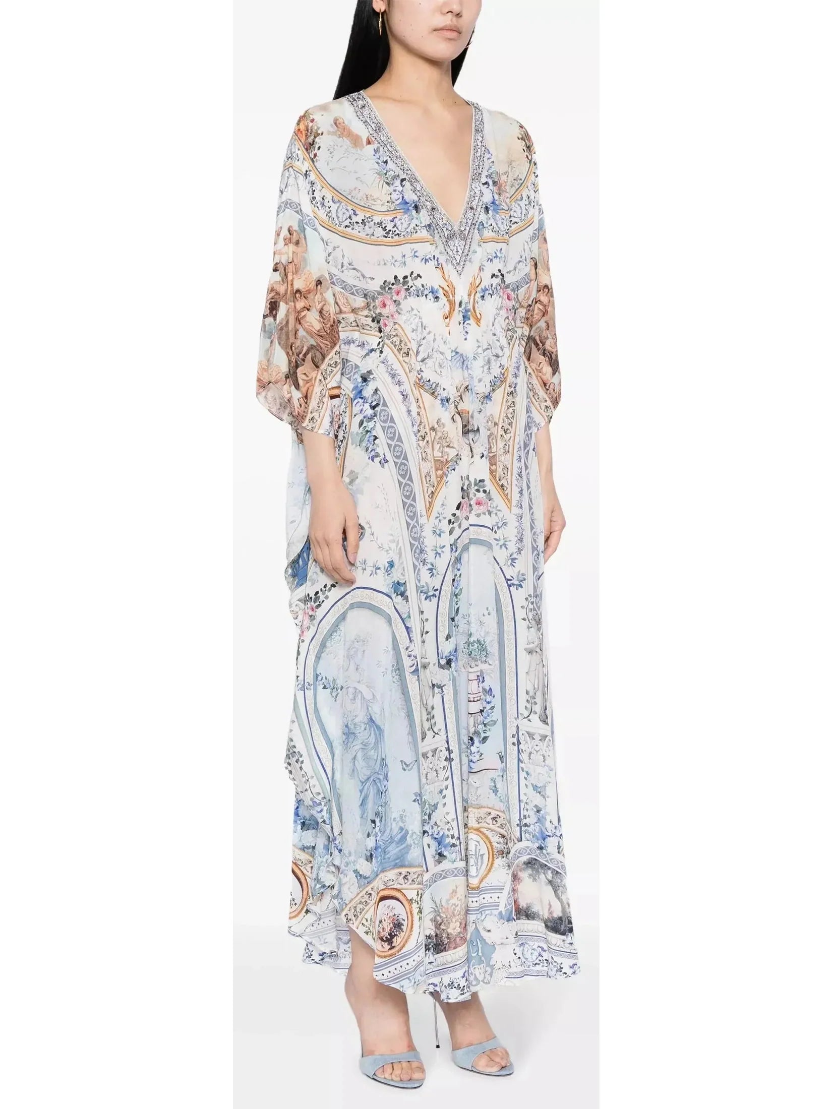 Season Of The Siren Gathered Waist Kaftan Dress - Dresses