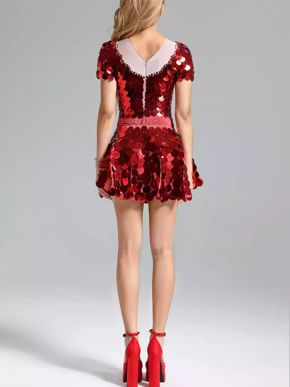 Sequin-Embellished Bodysuit and Skirt Set - Suits & Sets