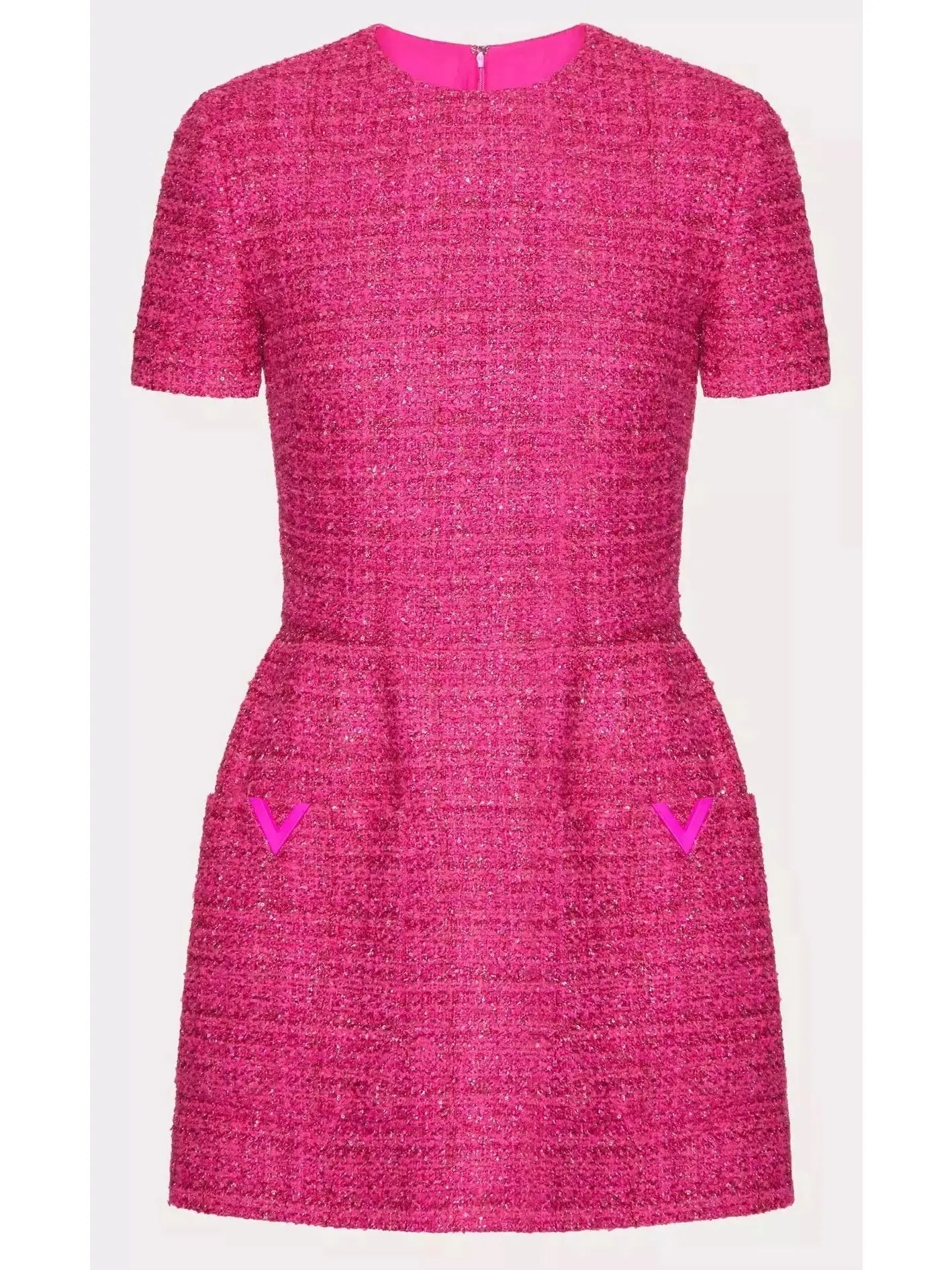 Short Tweed Dress in Glaze Tweed - Dresses