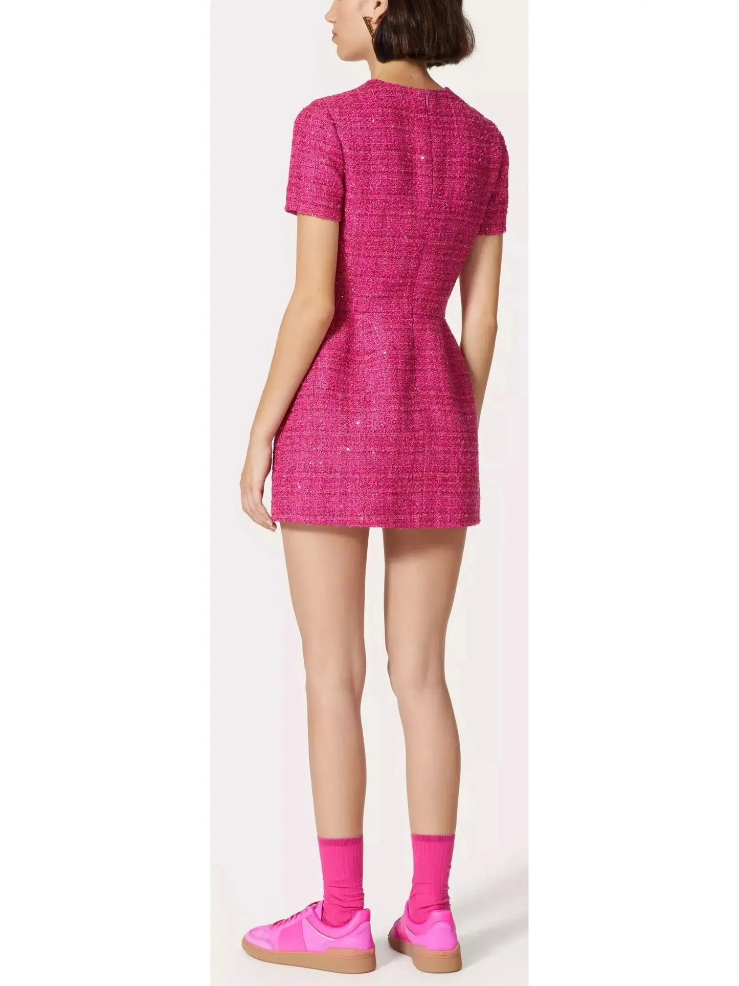 Short Tweed Dress in Glaze Tweed - Dresses