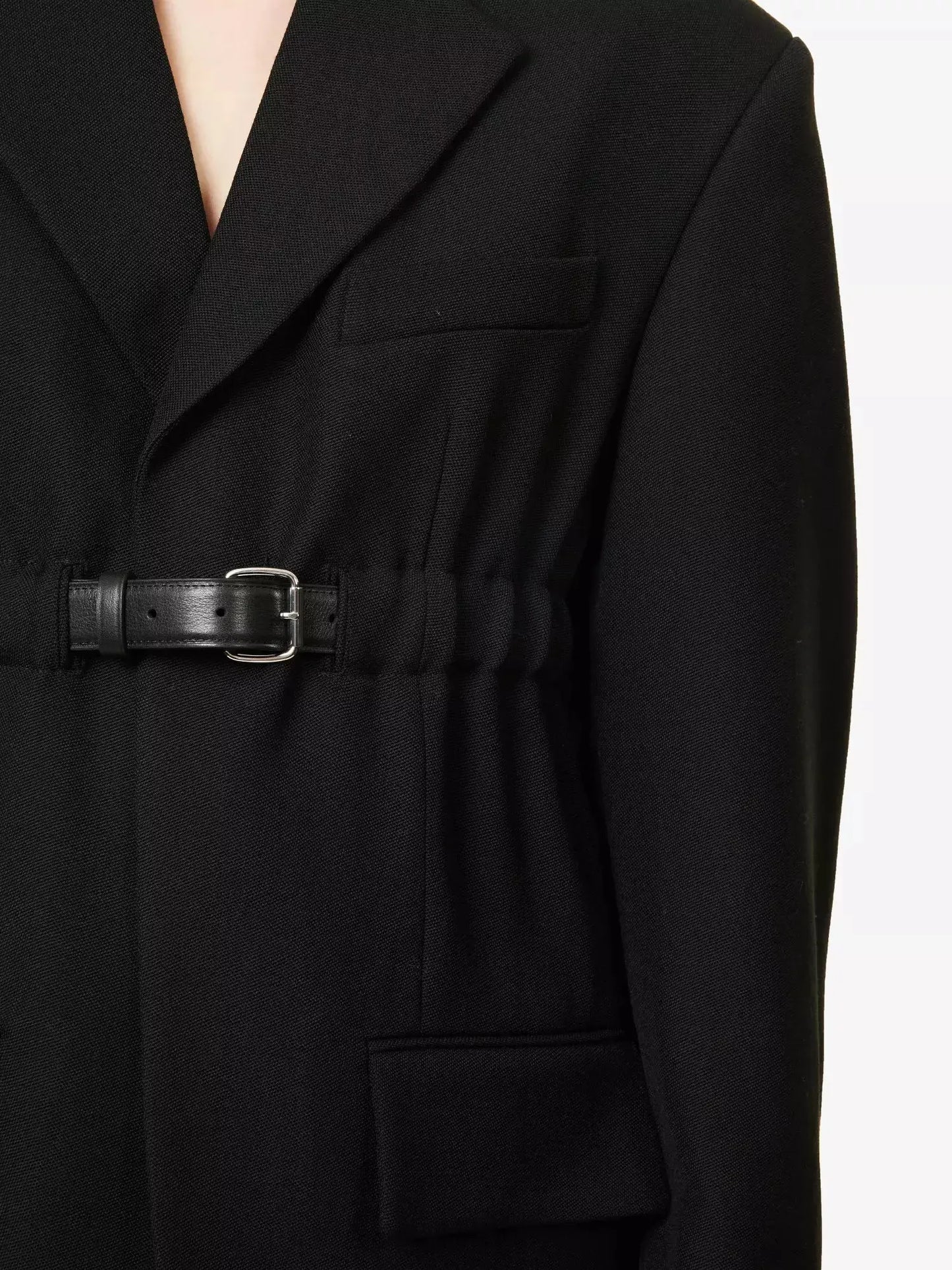 Single-Breasted Belted-Waist Blazer - Jackets