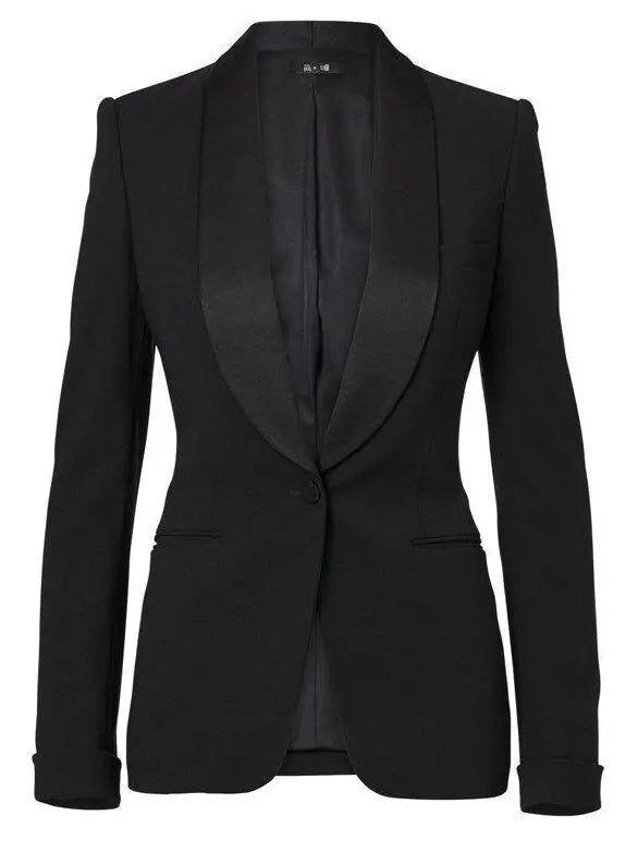 Single-Breasted Blazer and Pant Suit in Black - Suits & Sets