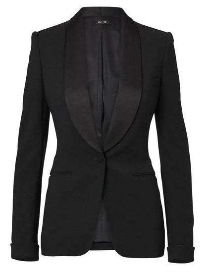 Single-Breasted Blazer and Pant Suit in Black - Suits & Sets