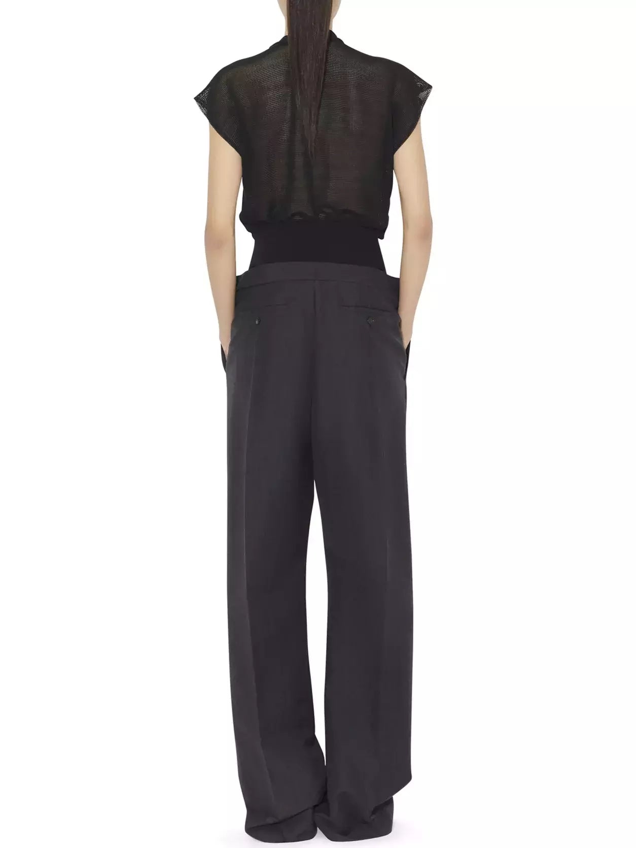 Tailored Pants with elasticated waist in Dark Grey - Jeans & Pants