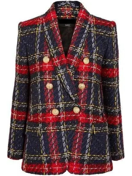 Tartan Tweed Blazer - Jackets