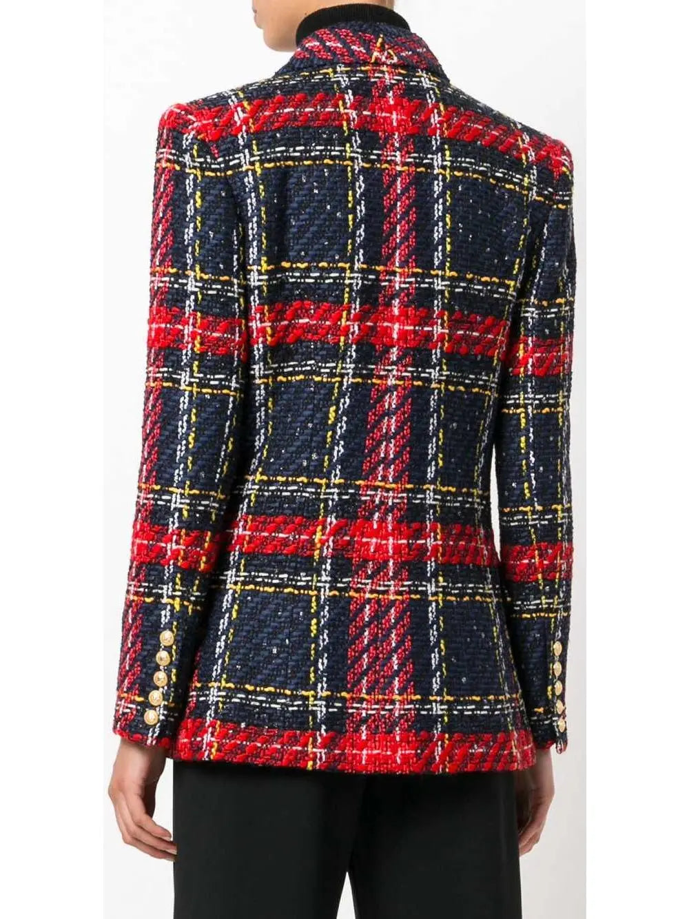 Tartan Tweed Blazer - Jackets