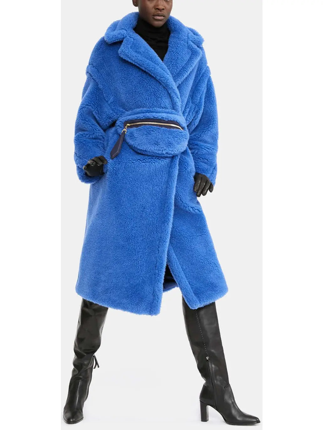 Teddy Icon Coat Blue - Coats