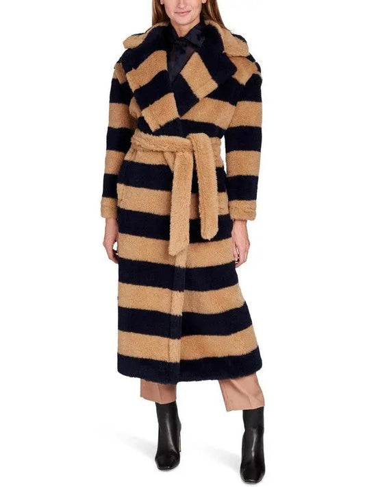 Teddy Striped Coat - small - Coats