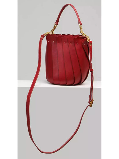 The Blooming Leather Bucket Bag - Handbags