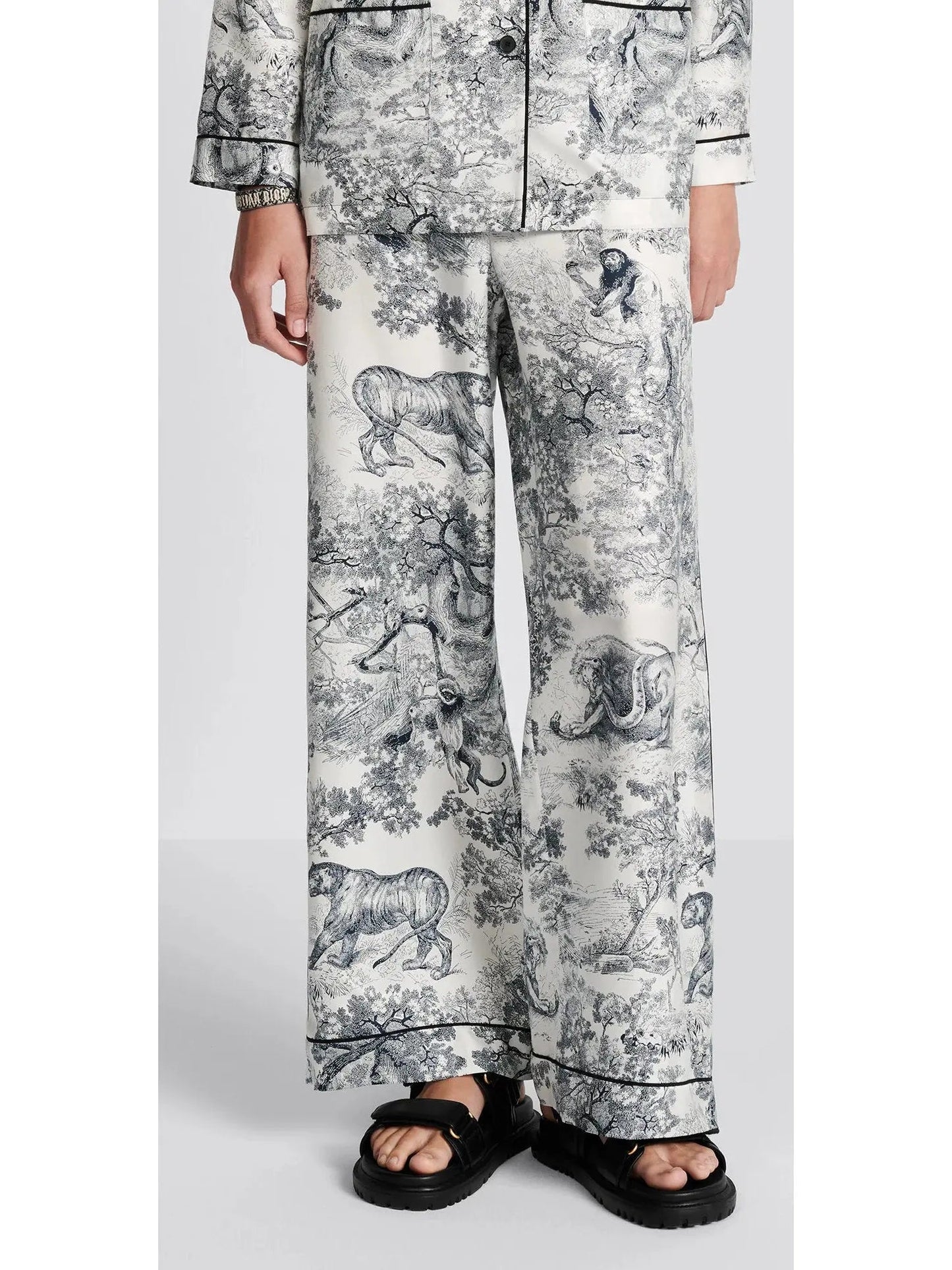 Toile de Jouy Pajama Shirt and Pant Set - Suits & Sets