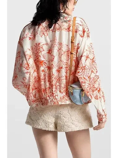 Tropical Floral Print Jacket - Jackets